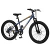 Okak 24IN Fat Tire Bike with Front Suspension, 7-Speed Mountain Bike with Disc Brake and High-Carbon Steel Frame, Trail Bike for Commuting - 2 of 4