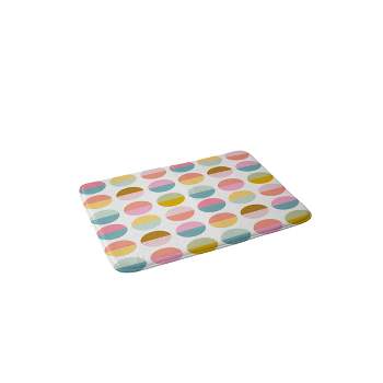 June Journal Colorful and Bright Circle Pattern Memory Foam Bath Mat - Deny Designs