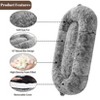 Human Dog Bed 71" Giant Bean Bag Bed Faux Fur Plush Dog Bed Washable Dog Bed for Humans with Handle, Removal Cover, Orthopedic Dog Beds - 3 of 4