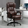 Vinsetto High Back Massage Office Chair with 6-Point Vibration, 5 Modes, Executive Chair, PU Leather Swivel Chair with Reclining Back, and Retractable Footrest - 2 of 4