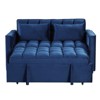 Bestier Multi-functional Sofa Bed with Cup Holder and USB Port, Blue - 4 of 4