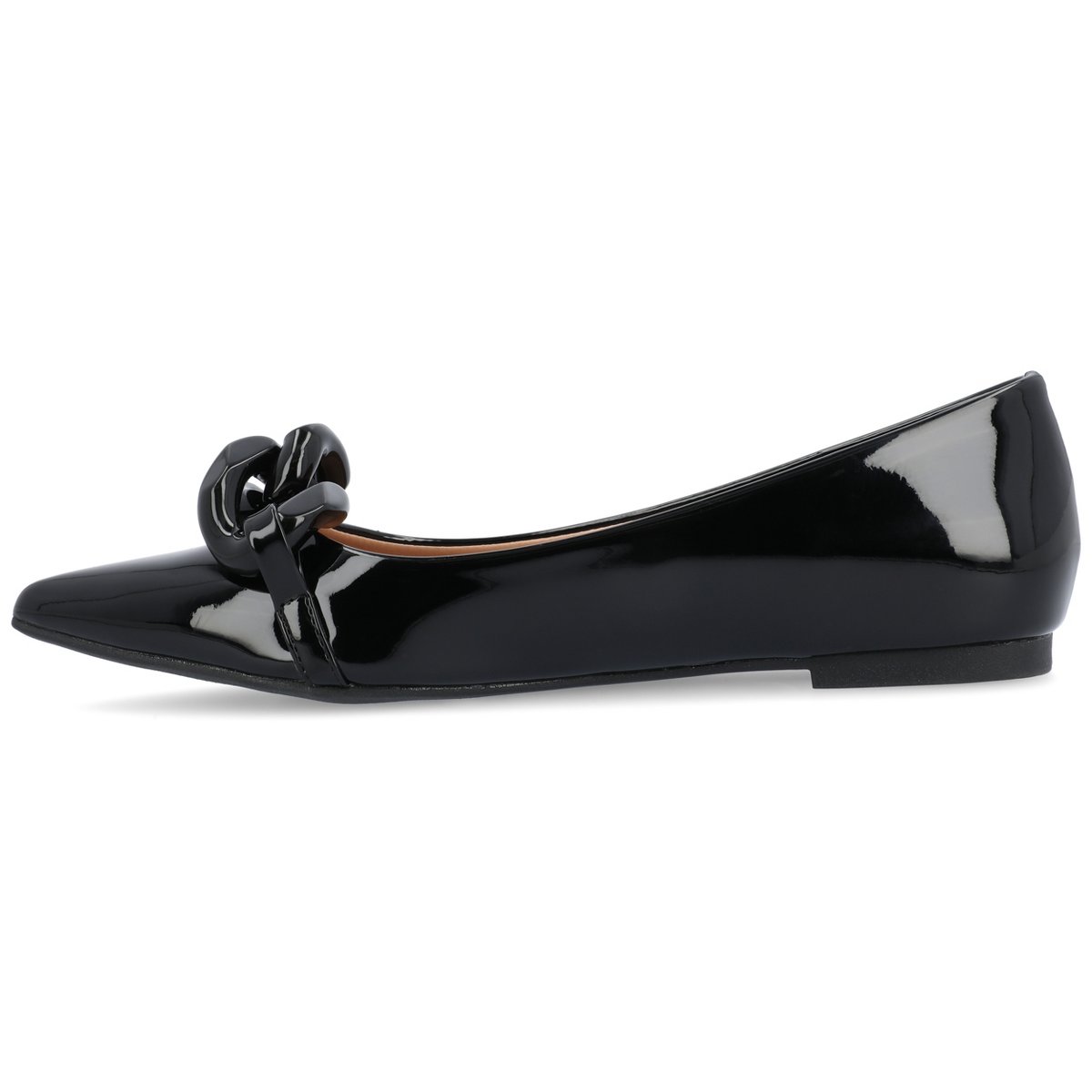 Обувь Journee Collection Women's Clareene Slip On Pointed Toe Ballet Flats Black 8 — фото 2
