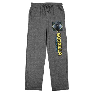 Godzilla Strikes Back Men's Athletic Heather Sleep Pajama Pants - 1 of 4