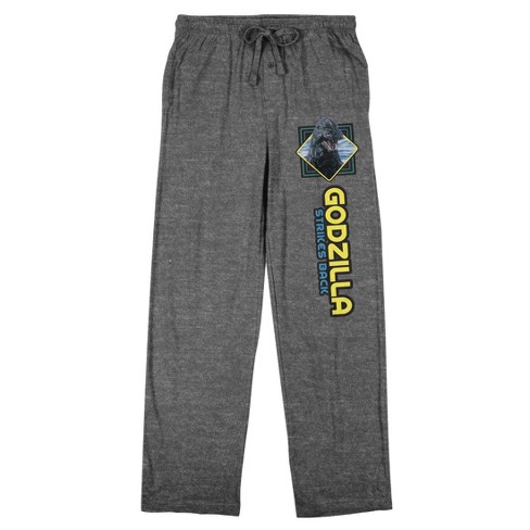 Godzilla Strikes Back Men s Athletic Heather Sleep Pajama Pants Small