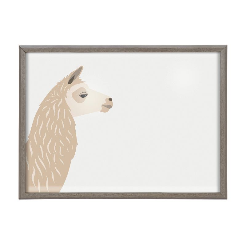 18&#34; x 24&#34; Blake Llama Larry Framed Printed Glass Dry Erase Board by Rocket Jack Gray - Kate &#38; Laurel All Things Decor, 3 of 7