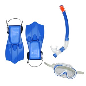 Pool Master 3pc Caribbean Adult Water Swimming Pool Scuba or Snorkeling Set - Medium - Blue - 1 of 4