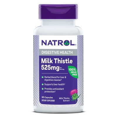 Natrol Milk Thistle Digestive Health Dietary Supplement Capsules - 60ct