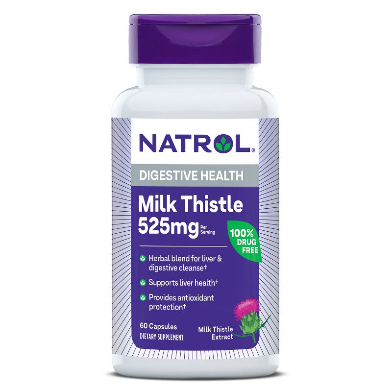 Natrol Milk Thistle Digestive Health Dietary Supplement Capsules - 60ct, 1 of 11