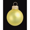 Northlight Matte Glass Christmas Ball Ornaments - 3.25" (80mm) - Soft Yellow - 8ct - 2 of 4
