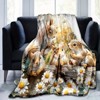 Lomsoe Squirrel Print Flannel Blanket - All Seasons Soft and Warm Throw Blanket for Bed, Napping, Camping, Travel, Office - 4 of 4