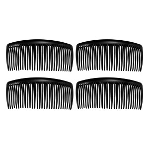Unique Bargains Classic Side Clip Hair Comb Teeth Hair Combs Hair Clip Comb Plastic 4 Pcs - 1 of 4