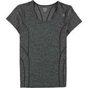 Reebok Womens Reversed Marled Basic T-Shirt, Black, X-Large - 1 of 1