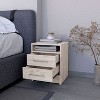NicBex Nightstand 2 Drawers Bedside Table with Concealed Shelf Modern End Table for Living Room, Bedroom, Study - 2 of 4