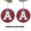 Alma College Primary Logo Porcelain Scalloped Holiday Christmas Tree Ornament - 2 of 4