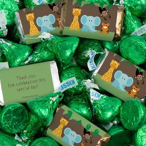 130 pcs Jungle Safari Baby Shower Candy Hershey's Chocolate Mix (1.65 lb) - By Just Candy - 1 of 2