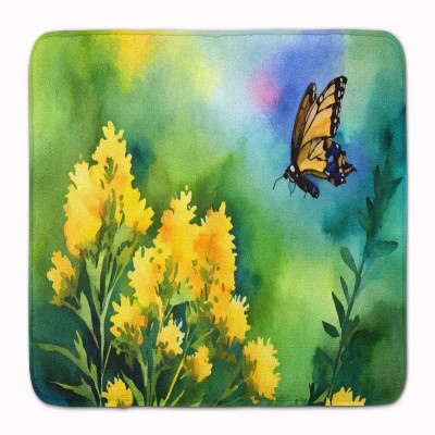 "LunaLulinlk Goldenrod in Watercolor Memory Foam Kitchen Mat Bath Rugs "