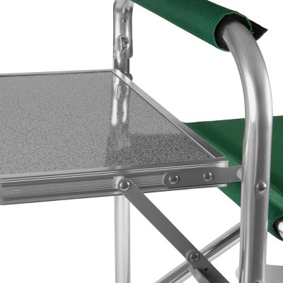 Hunter Green Ultimate Comfort Portable Sports Chair with Side Table