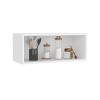 GlasFlength Kitchen Storage Kitchen Wall Cabinet Open Shelves Cabinet Rectangular Storage Cupboard for Kitchen, White, 12.5"*30"*12" - 4 of 4