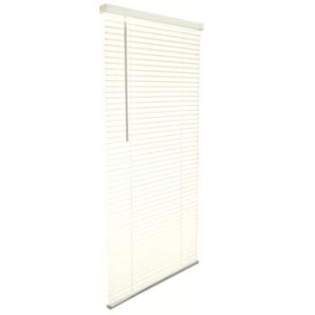 Living Accents Vinyl 1 in. Blinds 35 in. W X 72 in. H Alabaster Cordless