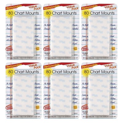 3pk 80 per pack 1" x 1" Removable Tabs - Magic Mounts