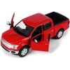 2019 Ford F-150 Lariat Crew Cab Pickup Truck Red 1/24-1/27 Diecast Model Car by Motormax - 3 of 4