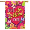 Best Mom Ever Mother's Day House Flag Butterflies 28" x 40" Briarwood Lane - 2 of 4
