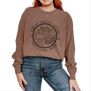 Simply Sage Market Great Smoky Mountains National Park Garment Dyed Long Sleeve - 1 of 4