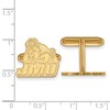 Black Bow Jewelry 14k Yellow Gold James Madison Dukes NCAA Cuff Links - 2 of 3