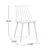 Lyngins Set of 2 Farmhouse Style Dining Chairs – Spindle Backrest, Sturdy Polypropylene Plastic, Easy Maintenance for Dining Room, Living Room - 3 of 4