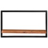 vidaXL Wall Shelves 2 pcs 23.6 in.x9.8 in.x13.8 in. Solid Wood Acacia and Steel - 2 of 4