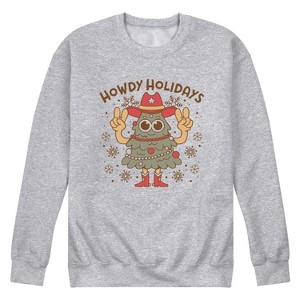 Men's - Instant Message - Howdy Holidays Graphic Fleece Sweatshirt - 1 of 4