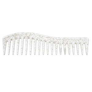 Unique Bargains Wide Tooth Hair Comb All Purpose Detangling Styling Comb Plastic Clear 1 Pcs - 1 of 4