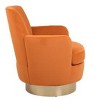 Lyngins 360° Swivel Accent Chair, Swivel Barrel Chair, Armchair for Living Room, Round Barrel Chairs with Gold Stainless Steel Base, Reading Chair - 3 of 4