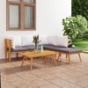 vidaXL Patio Lounge Set Sectional Sofa Set with Cushions Solid Wood Acacia - 2 of 4