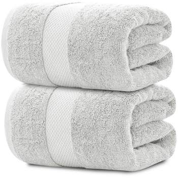 White Classic Luxury 100% Cotton 8 Piece Towel Set - 4x Washcloths, 2x  Hand, And 2x Bath Towels - Gray-white : Target
