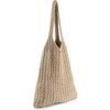 FATMOON Handmade Crochet Shoulder Bag for Women, Foldable and Lightweight Polyester Tote, Stylish & Practical Travel Purse - 4 of 4