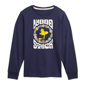 Boys' - Peanuts - Retro Floral Woodstock Long Sleeve Graphic T-Shirt - 1 of 4