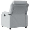 vidaXL Light Gray Massage Recliner Chair - Fabric Armchair with Manual Recline, Vibration Massage, Side Pocket - 4 of 4