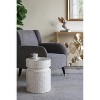 HDZNVF 14x14x18 inch Round Wooden Accent End Table with White Finish - 2 of 4
