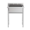 Karl Home 28 x 24 in. 1 Compartment 304 Stainless Steel Sink with Backsplash - 4 of 4