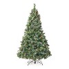 GDFStudio 7 Foot Cashmere Pine and Mixed Needles Pre Lit LED Artificial Christmas Tree with Snowy Branches and Pinecones - 4 of 4