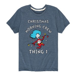Boys' - The Cat in the Hat - Christmas Morning Crew Thing 1 Short Sleeve Graphic T-Shirt - 1 of 4