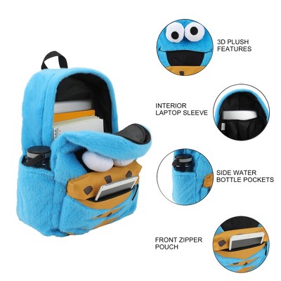 Sesame Street Cookie Monster 17" Blue Backpack — фото 4