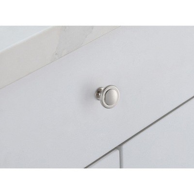 Brushed Nickel Round Mushroom Knob with Mounting Hardware
