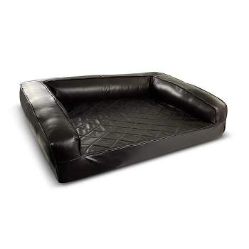 BuddyRest Grand Supreme Premium Leather Memory Foam Dog Bed