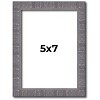 PosterPalooza | Photo Size Textured Grey Picture Frame - UV Acrylic, Foam Board Backing, Hanging Hardware - 2 of 4
