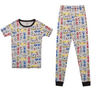 Prince of Sleep Pajamas for Boys Snug-Fit Cotton Boys PJ Set Short Sleeve Tee & Jogger Pant - 1 of 3