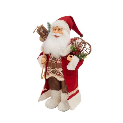 Season's Designs Christmas 16In (40Cm) Standing Santa In Red Cream