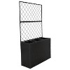 Sunnydaze 3-Section Wicker Planter Box with Trellis for Indoor or Outdoor Use - Black - 2 of 4