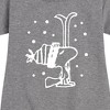 - Peanuts - Woodstock Snowfall Graphic Short Sleeve Fleece Dress - 2 of 4
